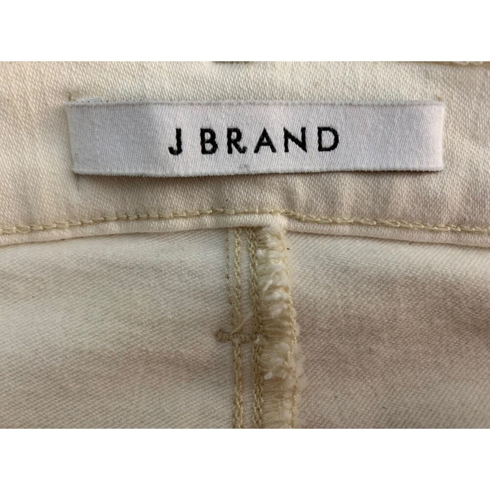 J Brand Women's size 29 Cream Super Skinny Divo Jeans Mid Rise Distressed - Picture 6 of 13